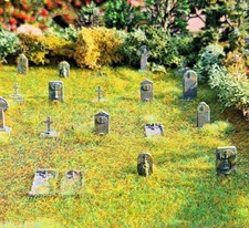 N Gauge 1/148 Scale x20 Cemetery / Grave Stones/Head Stones 3D Printed in Resin