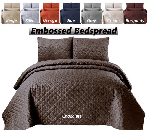 Pcs emboss quilted bedspread - 3,