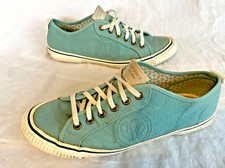 Fat Face ~ Duck Egg Blue Lace Ups Canvas Shoes Sustainable Sneakers ~ Size 7