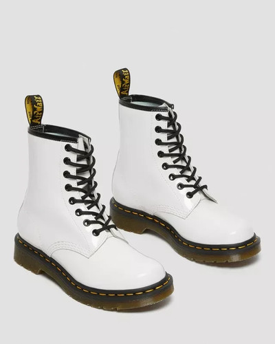 Martens shiny white patent - dr,