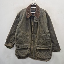 Barbour Vintage Northumbria Wax Country Farm Green Coat Waterproof Jacket C 46