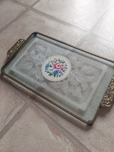 Vintage vanity table tray - vintage,