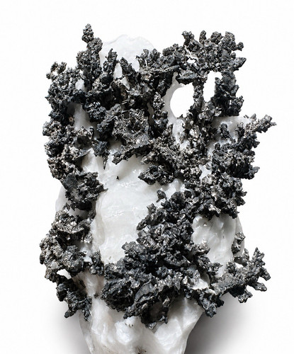 Native silver after dyscrasite - native,