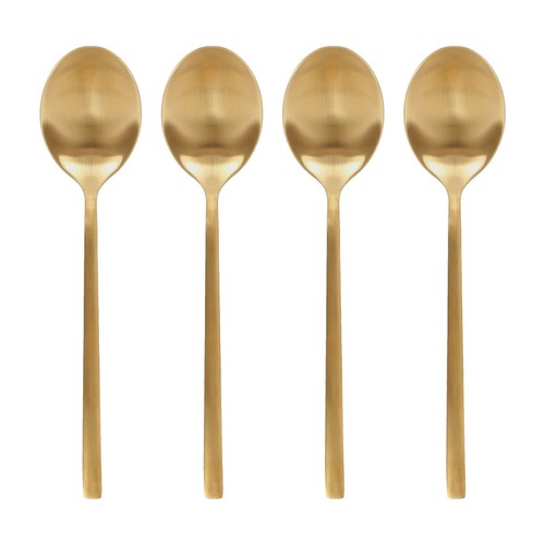 Stainless steel dessert spoons - steel,