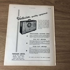 GRAM193 MAGAZINE ADVERT 11X8 VORTEXION W.V.A RECORDER