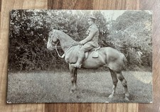 WW1 Photo Postcard ?? Soldier On Horse. Crewkerne & Yeovil, Somerset Studio.