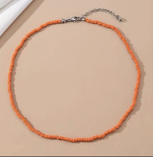 Simple coral color beaded - simple,