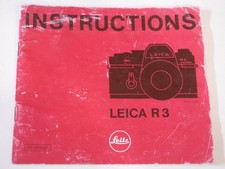 Leica R3 Camera Instruction