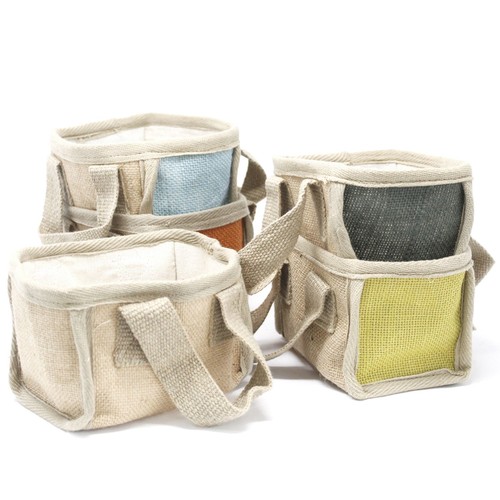 Mini shopping basket jute - mini,