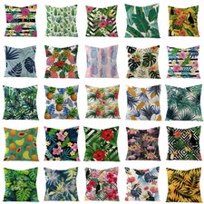 Realistic Vivid Leaves Of Palm Tree Pillow Case Couch Sofa Bed Car Cushion Cover