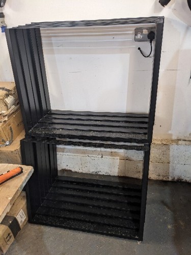 Table legs black steel - black,