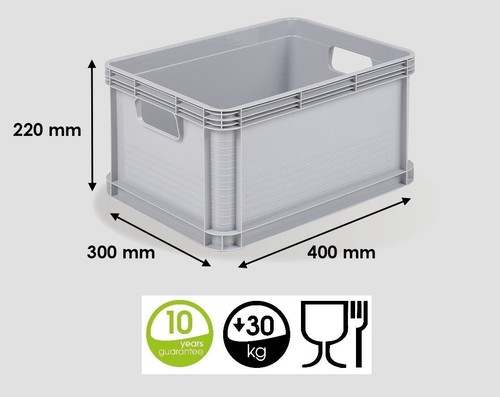 Heavy duty plastic - plastic, stacking