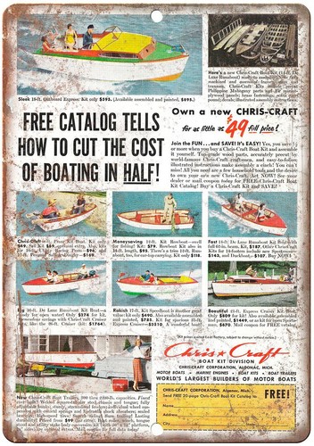 Chris craft boat - vintage, ad