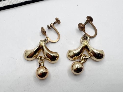 Vintage costume earrings gold - vintage,