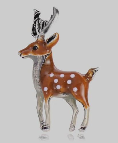 Reindeer christmas brooch fawn - christmas,