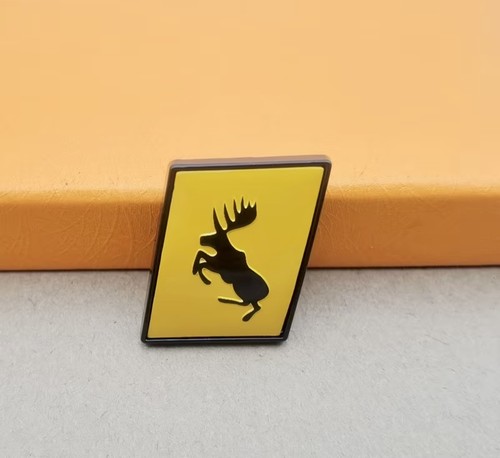 Yellow prancing moose - moose, (black)