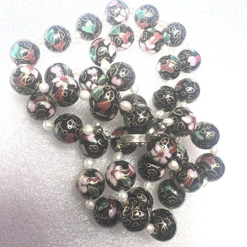 Vintage cloisonne necklace - vintage,