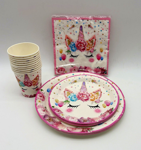 Unicorn birthday tableware - unicorn,