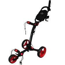 Axglo TriLite Golf Trolley 3 Wheel Push Cart Black / Red + FREE Accessory Pack