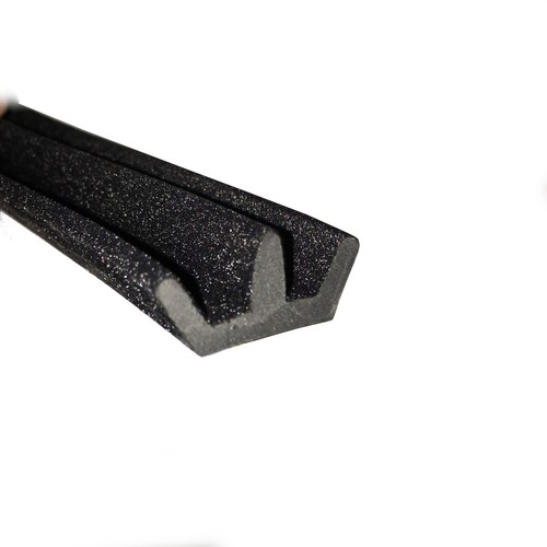Flocked double window channel - flocked,