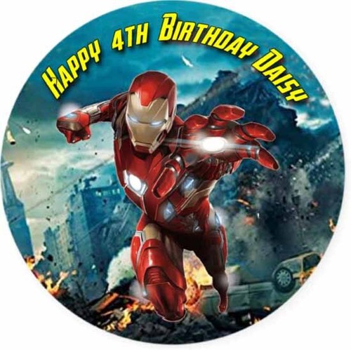 Birthday marvel iron man cake - birthday,