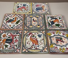 8 Hand Painted Colorful Animal