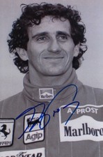 SIGNED ALAIN PROST ORIGINAL PHOTOGRAPH FOTO AUTOGRAPH SCUDERIA FERRARI F1 1990s