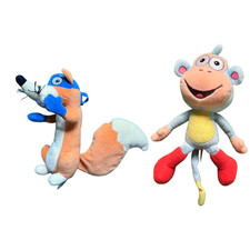 Swiper And Boots TY Beanie Babies Dora The Explorer Plush Bundle Rare