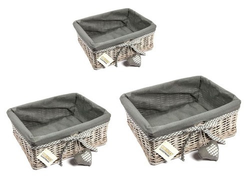 Grey wicker storage shelve - grey,