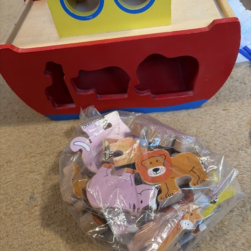 Elc wooden noah ark shape - wooden,