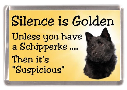 Schipperke dog fridge magnet - dog,