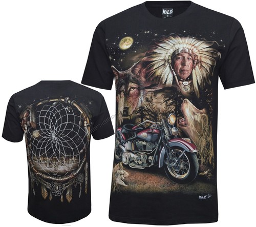 New wolf eagle moon biker - new,