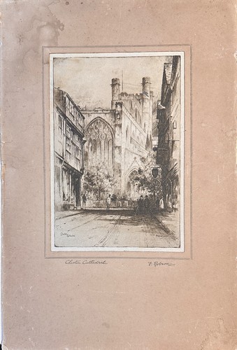 Original antique etching