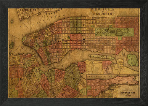 Old new york map - old,
