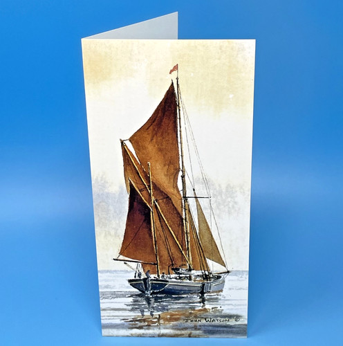 Thames barge boat greeting - thames,