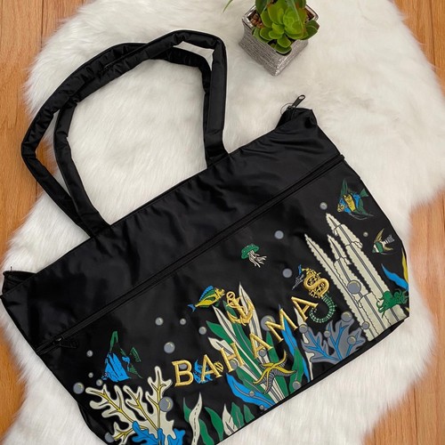 Bahamas black tote bag - bahamas,