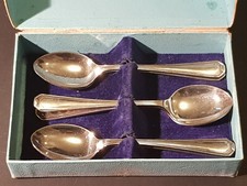 1938 Masonic Mitre Lodge 5633 Commemorative Silver Plated 6 Spoon Set + Box