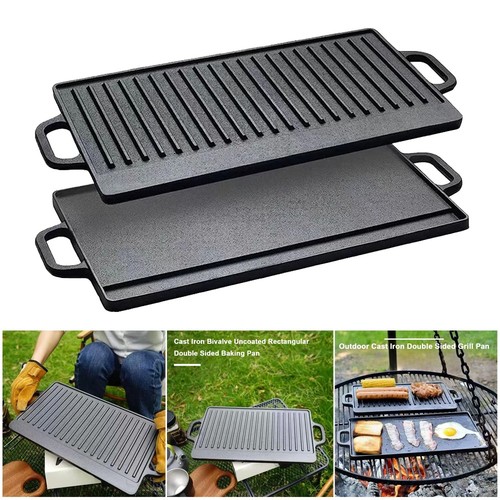 Cast iron griddle - griddle, double
