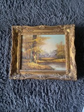  Oil painting on board framed