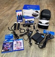 PS VR Headset Bundle, 2 Move controllers, carry case, camera, PS5 adaptor, games