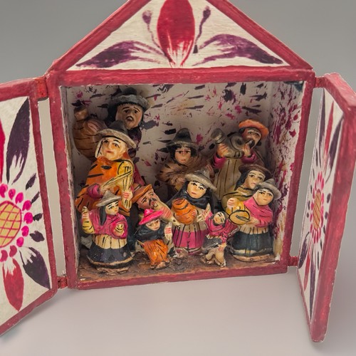Vintage peruvian retablo box - peruvian,