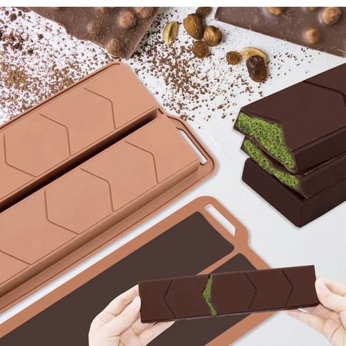 Brown silicone chocolate bar - brown,