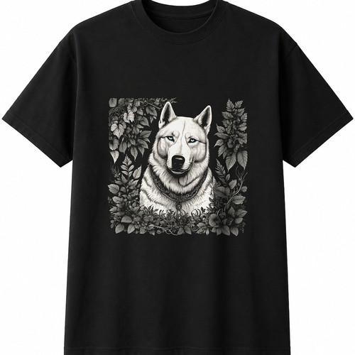 Siberian husky botanical mens - siberian,