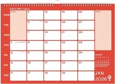 Collins - Colplan - A3 Monthly Wall Diary Calendar 2026 (CMC-26) 