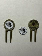 (1) Old Sandwich Golf Club Divot Tool & 1" Coin Style Golf Marker - Plymouth, MA