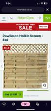 6 x fence panels - Rowlinson Halkin Screen - 6x6