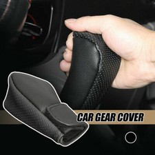 Black Anti Slip Soft PU Leather Universal Car Truck Gear Shift Knob Stick Cover