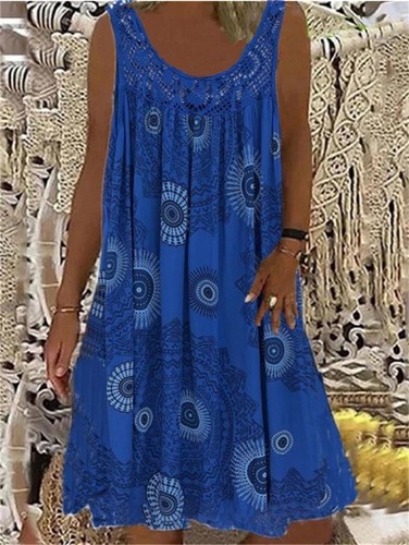 Ladies retro printed - printed, summer