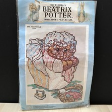 World of Beatrix Potter Embroidery Needlework Kit - Mrs Tiggywinkle Vintage 1988