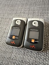 2x Sony Ericsson Walkman W300i Flip Mobile Phones Spares Repair Rare Retro Black